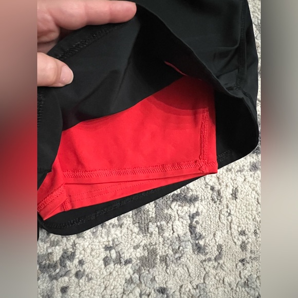 Nike Women's Black and Red DRI-FIT Shorts - Picture 2 of 6